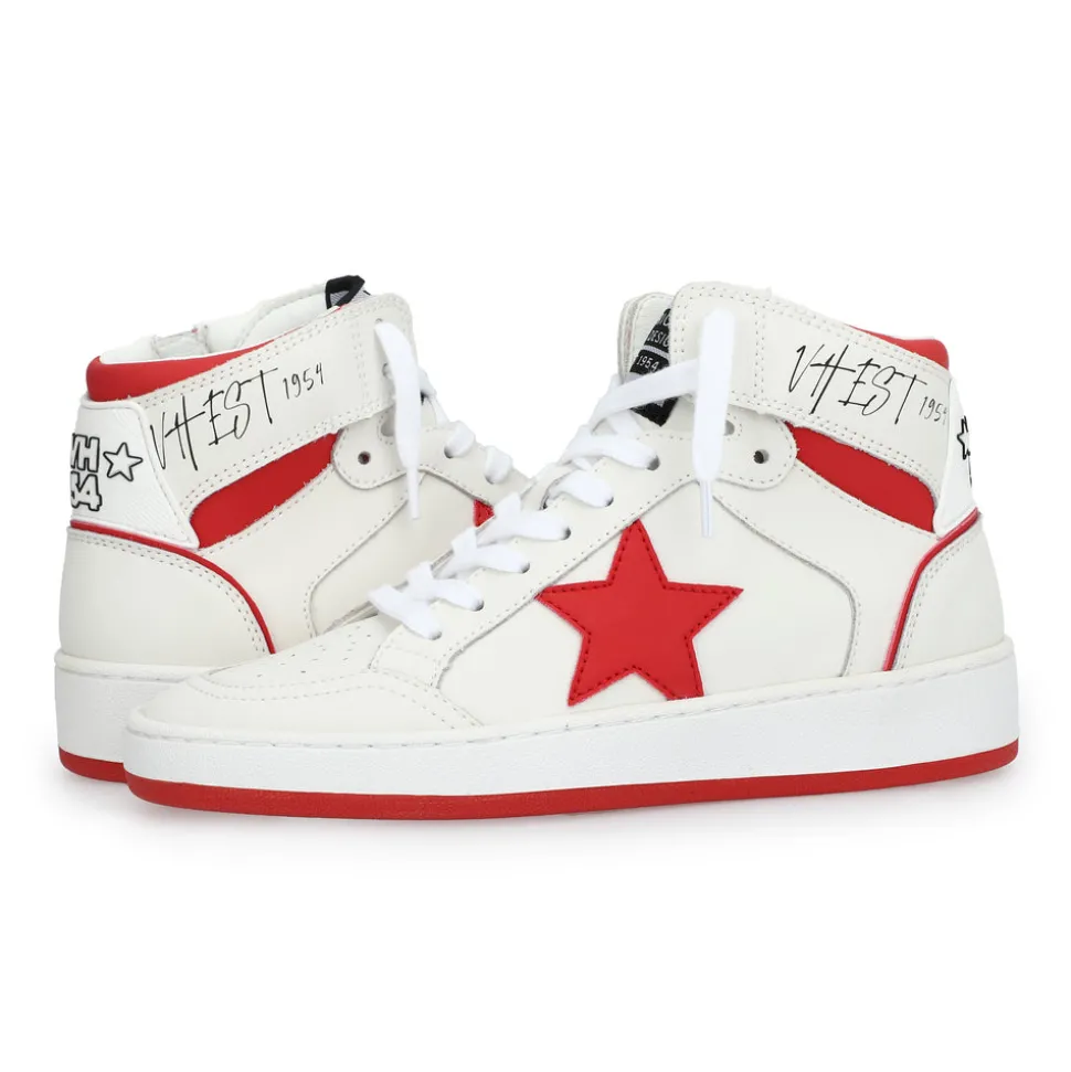 Online DREAM 22 - RED MULTI High Tops