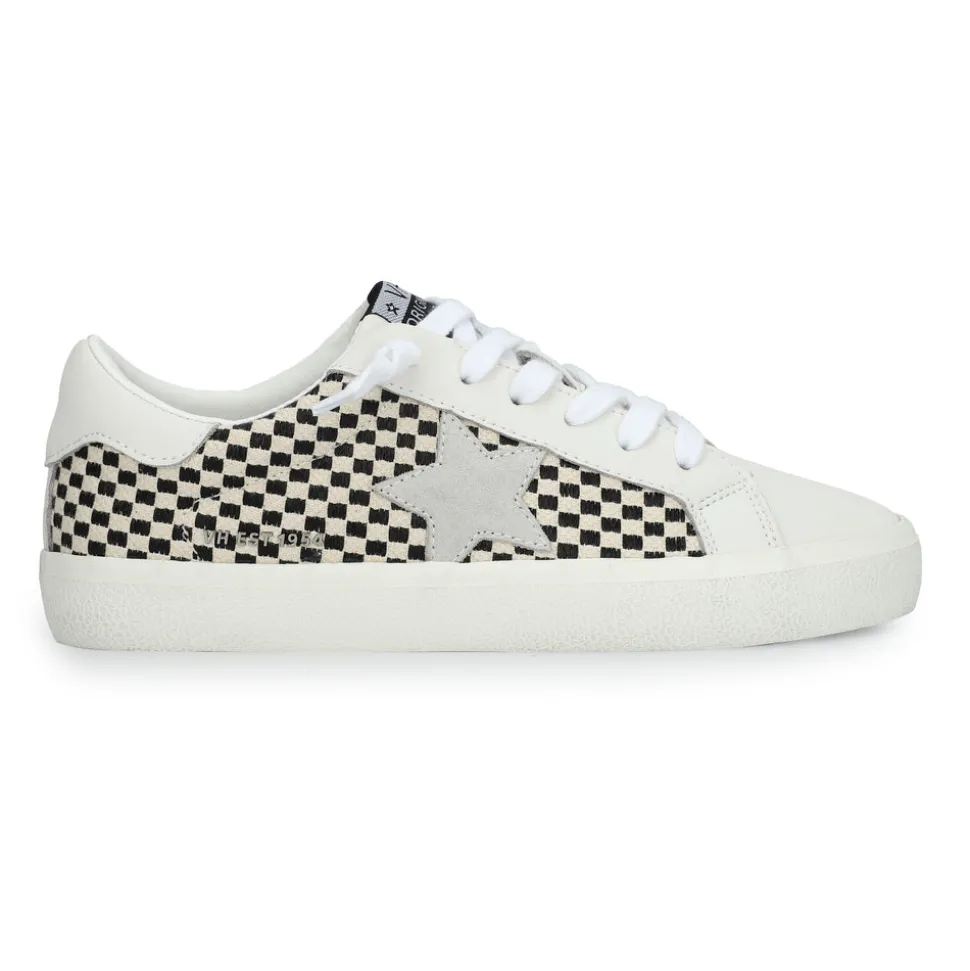 Best FLAIR 40 - BLACK/WHITE NATURAL CHECKERED Low Tops