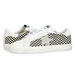 Best FLAIR 40 - BLACK/WHITE NATURAL CHECKERED Low Tops