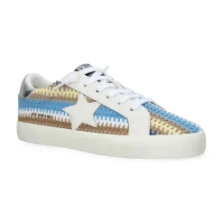 Best Sale FLAIR 46 - BLUE/BROWN CROCHET MULTI Low Tops