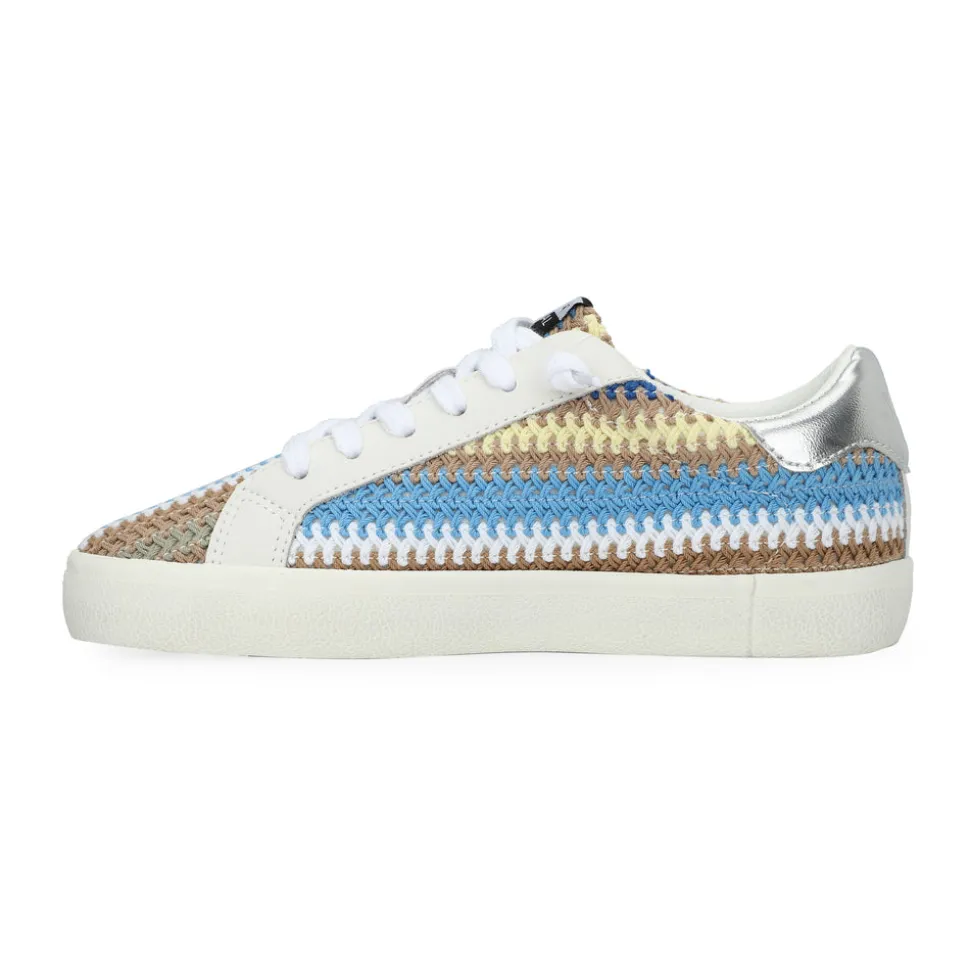 Best Sale FLAIR 46 - BLUE/BROWN CROCHET MULTI Low Tops