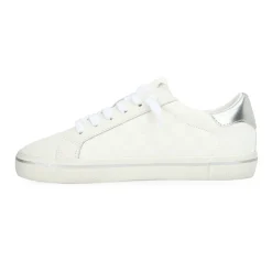 Cheap FLAIR 35 - WHITE CHECKERED/SILVER Low Tops