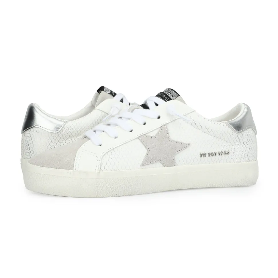Shop FLAIR 38 - WHITE SNAKE/WASHED SILVER Low Tops
