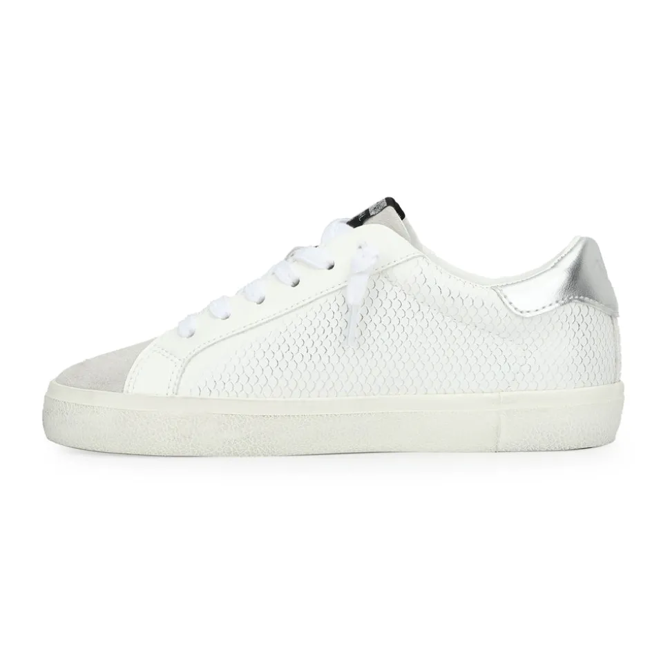 Shop FLAIR 38 - WHITE SNAKE/WASHED SILVER Low Tops