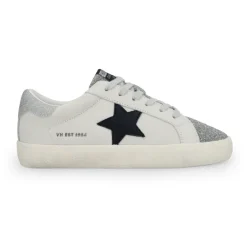 Fashion FLAIR - GREY SUEDE GLITTER Low Tops