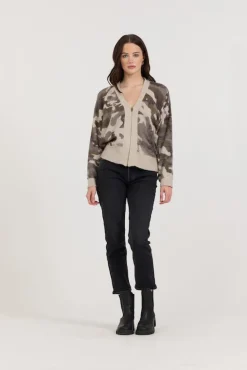 Outlet Forest Fog Camo Zip Up Sweater All Tops|Sweaters