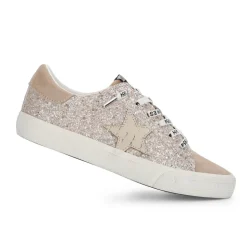 Outlet GRANDE - LIGHT CAMEL GLITTER MULTI Low Tops