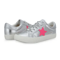 Clearance GRANDE - WASHED SILVER PINK MIX Low Tops