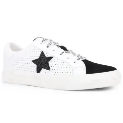 Shop Grande - White Black Rhinestones Low Tops