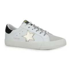 Fashion GRANDE - WHITE GREY BLACK WASHED GOLD Low Tops