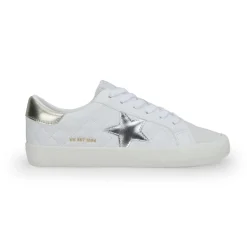 Sale GRANDE - WHITE GREY QUILTED Low Tops