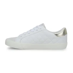 Sale GRANDE - WHITE GREY QUILTED Low Tops