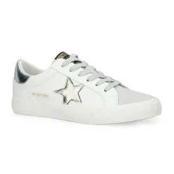 Fashion GRANDE - WHITE PEBBLED/WASHED SILVER Low Tops