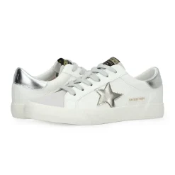 Fashion GRANDE - WHITE PEBBLED/WASHED SILVER Low Tops