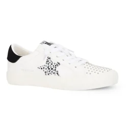 Discount GRANDE - WHITE STUDDED CHEETAH MIX Low Tops