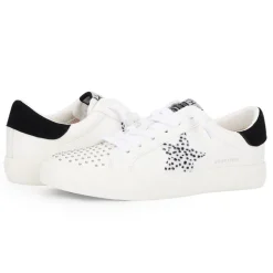 Discount GRANDE - WHITE STUDDED CHEETAH MIX Low Tops