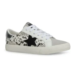 Hot GRANDE WHITE BLACK SNAKE GREY POP Low Tops