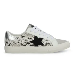Hot GRANDE WHITE BLACK SNAKE GREY POP Low Tops