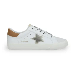 Hot GRANDE WHITE/TAN/GOLD/GREY Low Tops