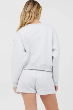 Cheap Grey Icicle Essential Fleece Crewneck All Tops|Hoodies