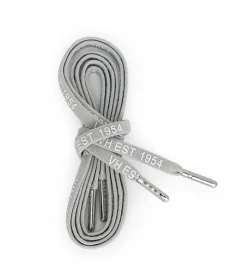 Discount GREY WHITE SILVER TIP LACES Shoe Laces