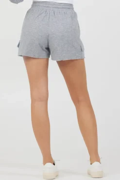 Fashion Heather Grey Bounded Textured Jersey Shorts All Bottoms|Shorts