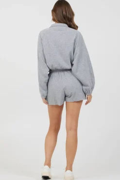 Fashion Heather Grey Bounded Textured Jersey Shorts All Bottoms|Shorts