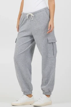 Cheap Heather Grey Bounded Textured Jersey Cargo All Bottoms
