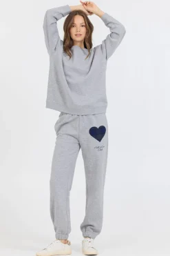 Cheap Heather Grey Essential Fleece Crew W/ Self Love Club Crewneck All Tops|Sweatshirts