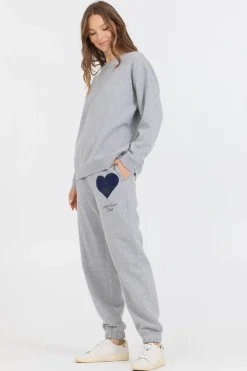 Cheap Heather Grey Essential Fleece Crew W/ Self Love Club Crewneck All Tops|Sweatshirts