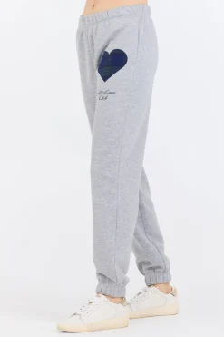 Discount Heather Grey Essential Fleece Jogger W/ Self Love Club Jogger Joggers