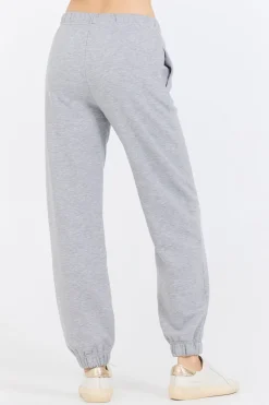 Discount Heather Grey Essential Fleece Jogger W/ Self Love Club Jogger Joggers