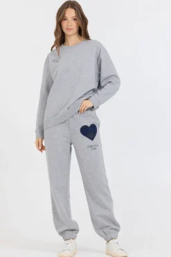 Discount Heather Grey Essential Fleece Jogger W/ Self Love Club Jogger Joggers