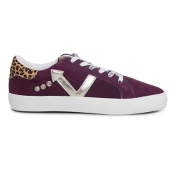 Cheap JORDY - BURGUNDY LEOPARD MULTI Low Tops