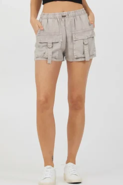 Flash Sale Khaki Tencel Cargo Shorts All Bottoms|Shorts