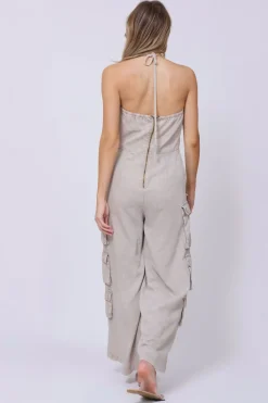Best Khaki Tencel Jumpsuit Jumpers/ Rompers