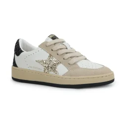 Sale KIDS ARIELLA - WHITE/ TAUPE GLITTER Kids Kids Sneakers|Kids Sneakers
