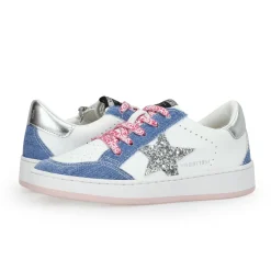 New KIDS BETTY - WHITE DENIM MULTI Kids Kids Sneakers|Kids Sneakers