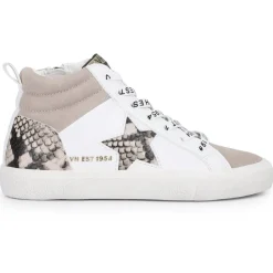 Shop KIDS CAPRI - WHITE/ TAUPE/ SNAKE MULTI Kids Kids Sneakers|Kids Sneakers