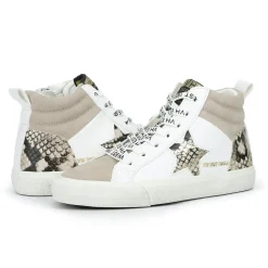 Shop KIDS CAPRI - WHITE/ TAUPE/ SNAKE MULTI Kids Kids Sneakers|Kids Sneakers
