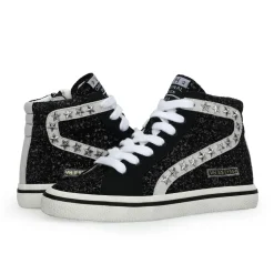 Online KIDS RITA - BLACK GLITTER MIX Kids Kids Sneakers|Kids Sneakers