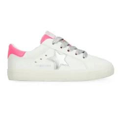 Shop KIDS VALERY - WHITE WASHED SILVER PINK Kids Kids Sneakers|Kids Sneakers