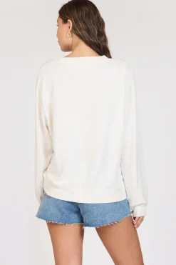 Hot Le Bleu Ocean Sandbar Solid Hacci Crewneck All Tops|Sweatshirts