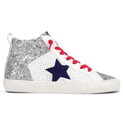 Discount LESTER - SILVER GLITTER MULTI High Tops