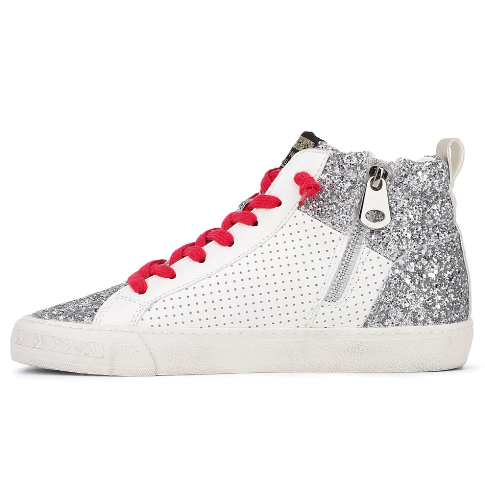 Discount LESTER - SILVER GLITTER MULTI High Tops