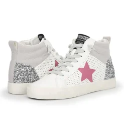 Online LESTER - WHITE GREY PINK High Tops
