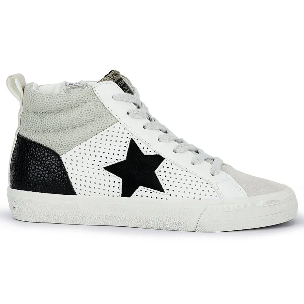 Cheap LESTER - WHITE PEBBLED MULTI High Tops