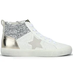 Fashion Lester - White/ Silver/ Gold High Tops