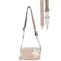 Discount MINI MEME - PINK RAFIA Meme Bags|Crossbody