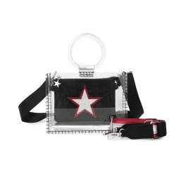 Flash Sale MINI MOLLY - BLACK SILVER Clear Bags|Small Bag